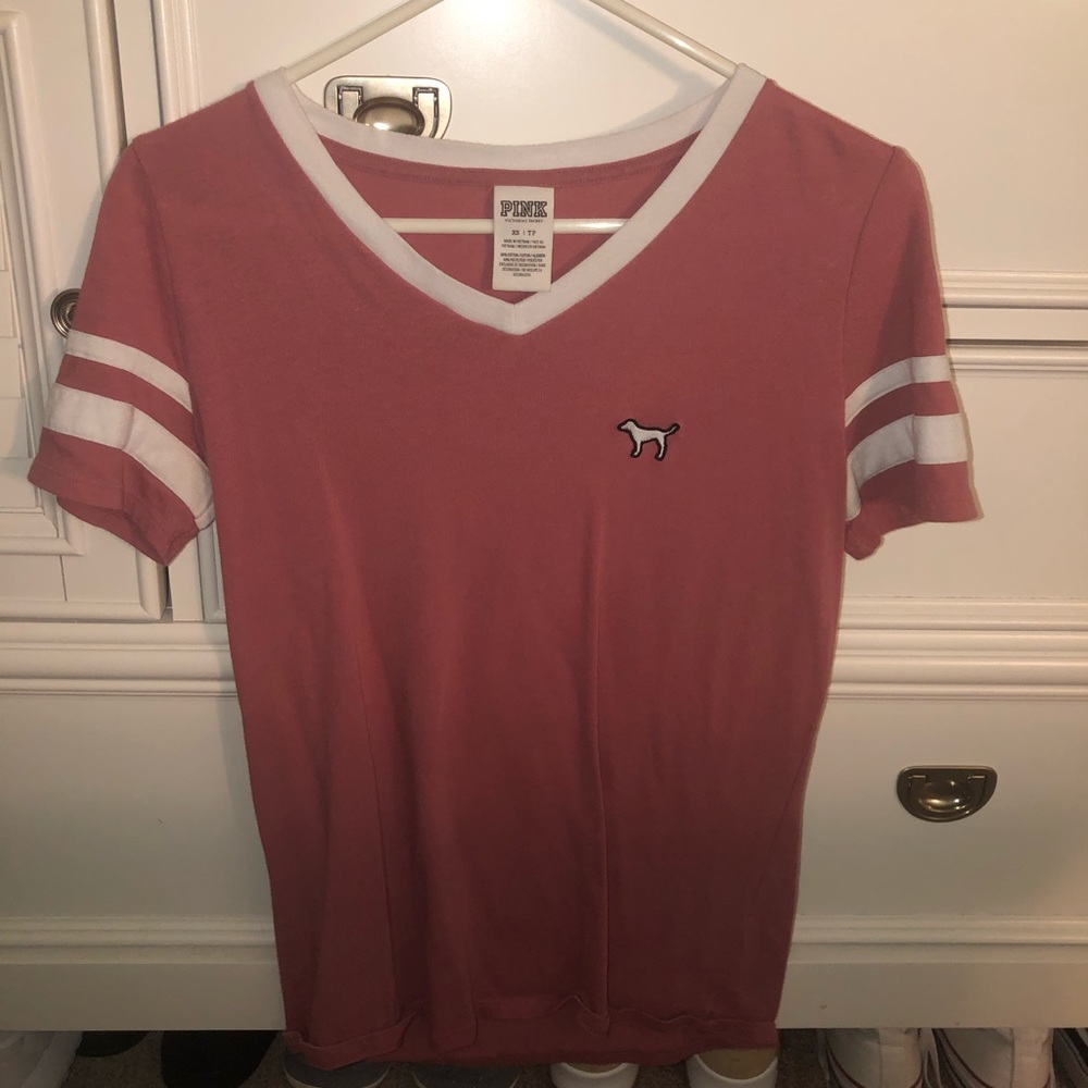 Pink short sleeve shirt